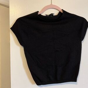 Zara Black Short Sleeve Top Never worn